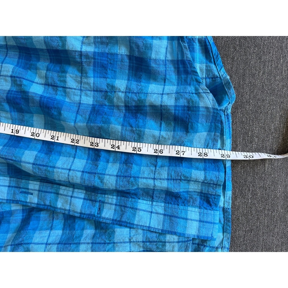Joe Fresh Women's Blue Plaid Long Sleeve Button Down Size S Casual Shirt Fall‎ - Picture 7 of 7